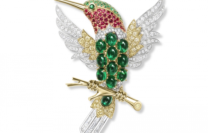 海瑞温斯顿MARVELOUS CREATIONS 高级珠宝Hummingbird胸针