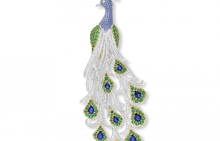 海瑞温斯顿MARVELOUS CREATIONS 高级珠宝Peacock胸针
