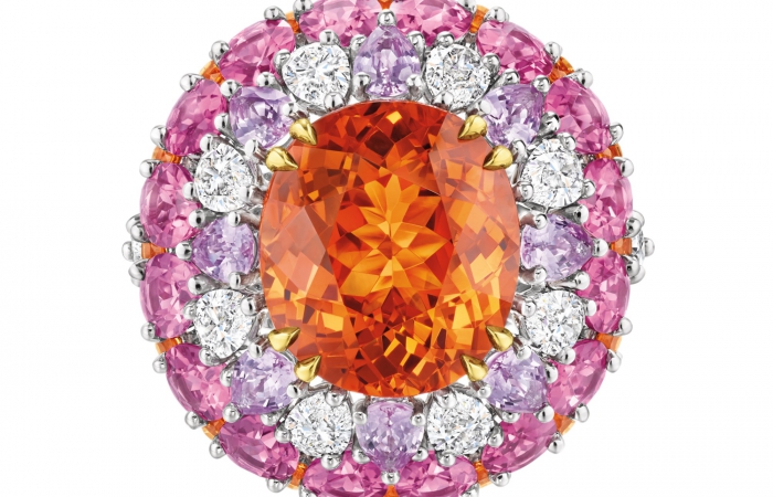 海瑞温斯顿Winston Candy高级珠宝系列锰铝榴石戒指