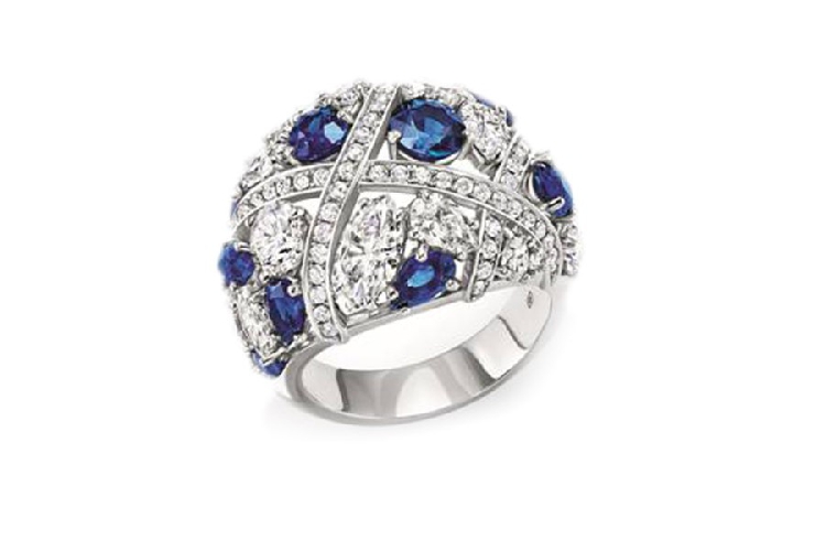 海瑞温斯顿SECRETS高级珠宝系列蓝宝石戒指