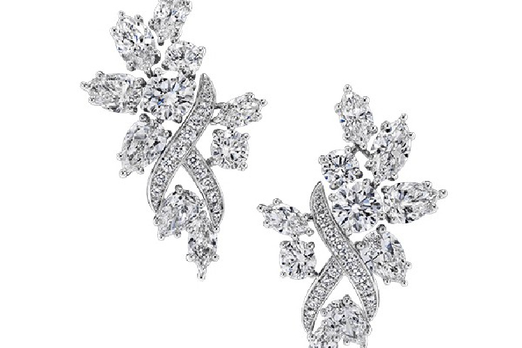 海瑞温斯顿WINSTON CLUSTER珠宝系列钻石耳环
