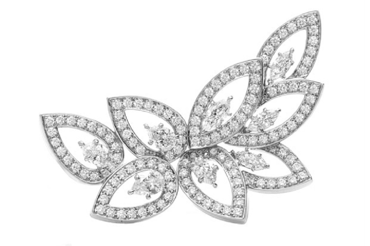 海瑞温斯顿WINSTON CLUSTER珠宝系列 Cluster Silouette钻石胸针