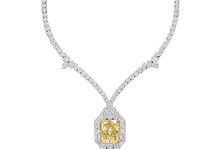 海瑞温斯顿INCREDIBLES高级珠宝系列黄钻项链