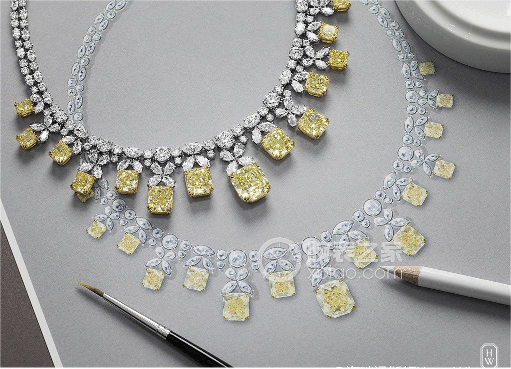 海瑞温斯顿INCREDIBLES高级珠宝系列黄钻项链项链