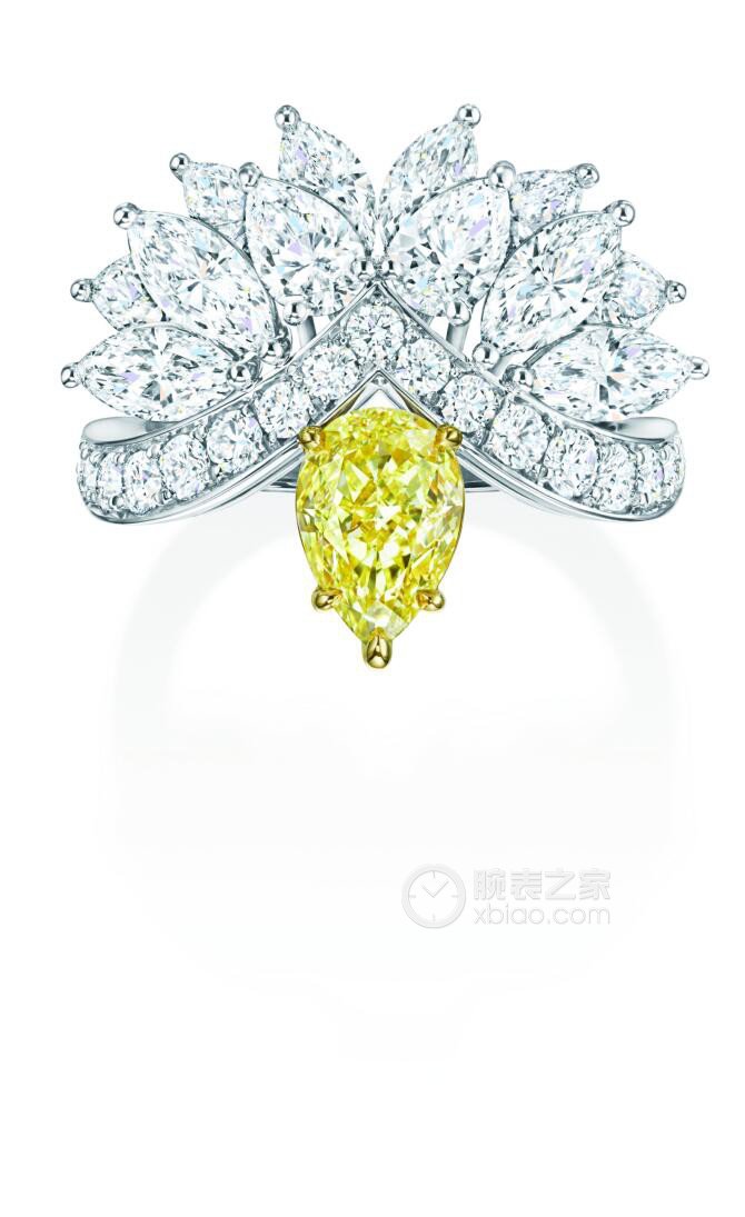 海瑞温斯顿THE NEW YORK COLLECTION 系列EAGLE黄钻配钻石戒指戒指