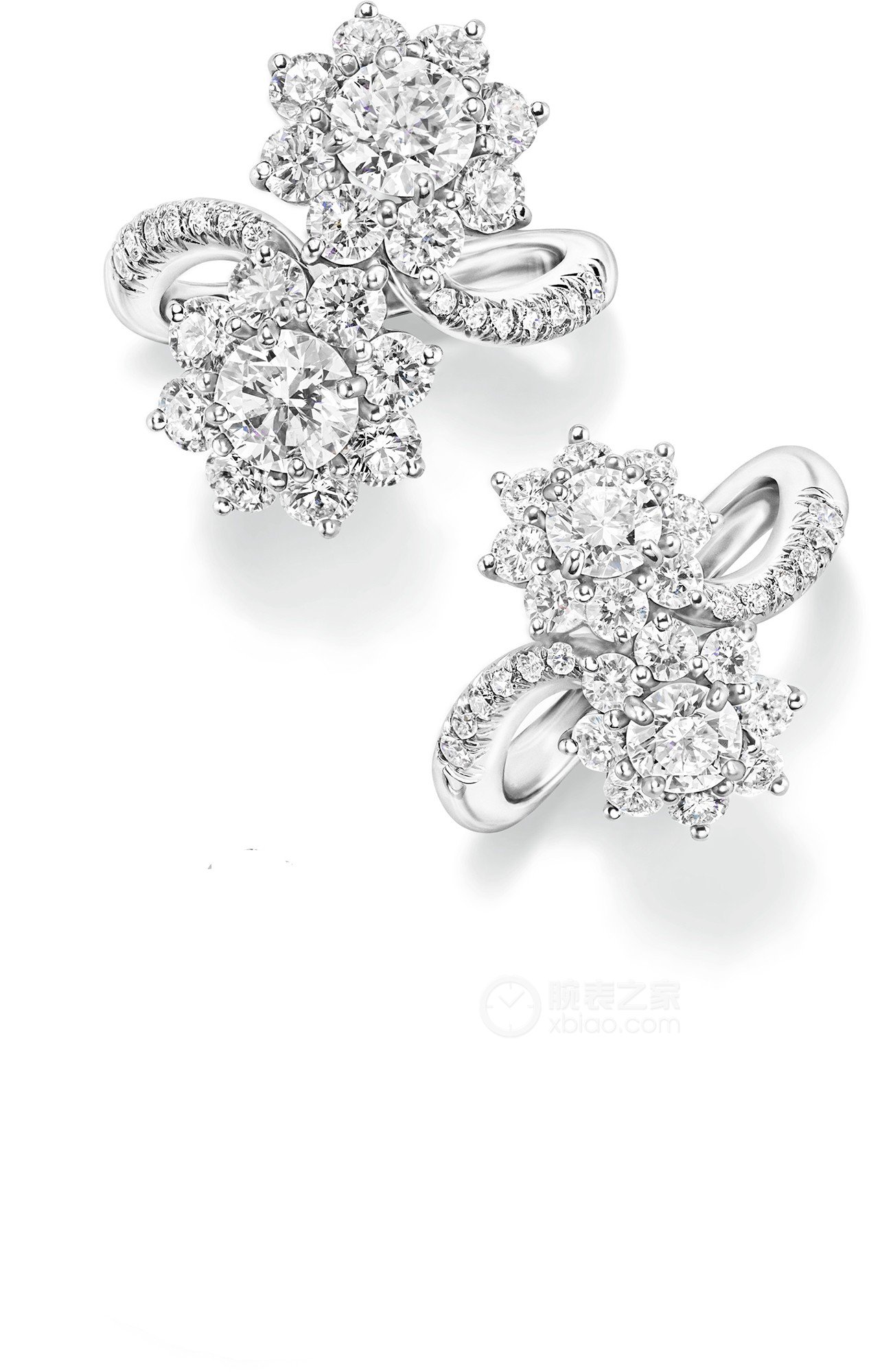 海瑞温斯顿SUNFLOWER珠宝系列Twin钻石戒指戒指