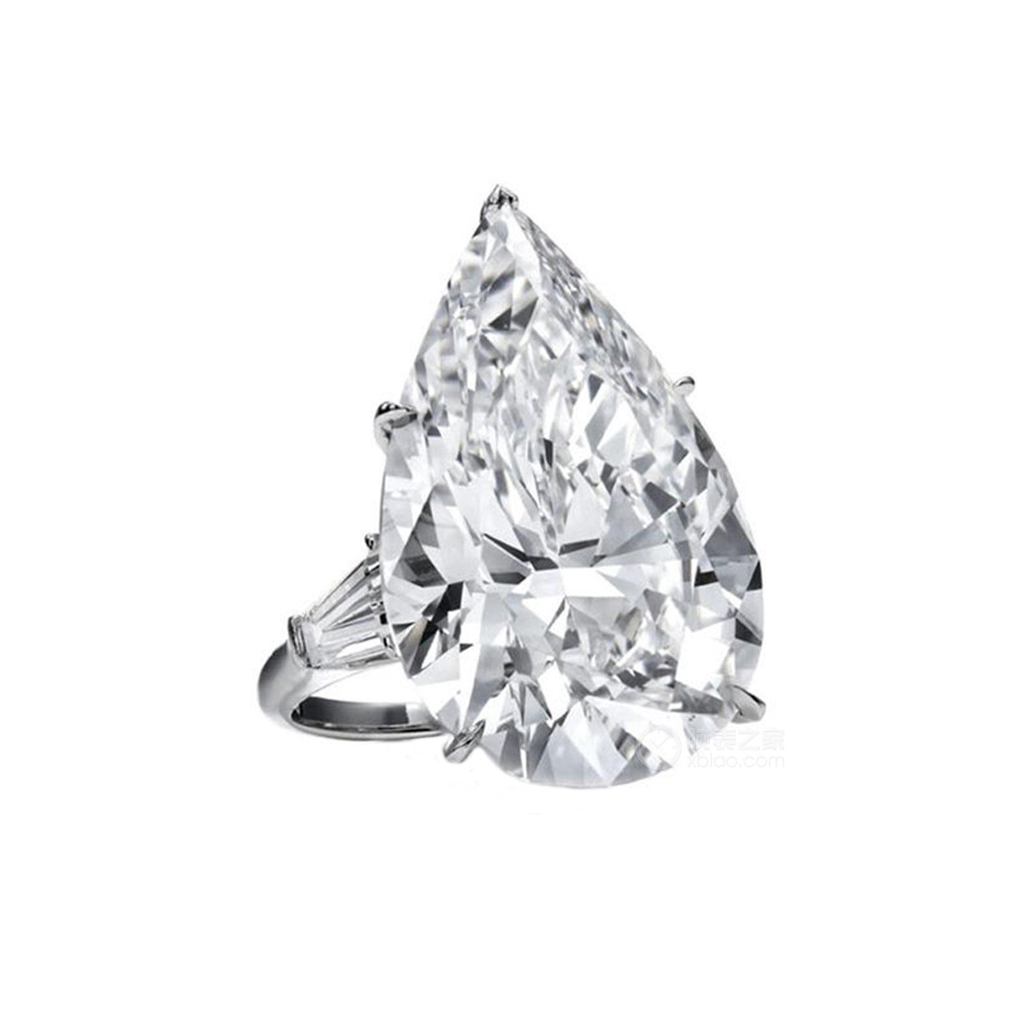 海瑞温斯顿水滴形切工钻石戒指戒指