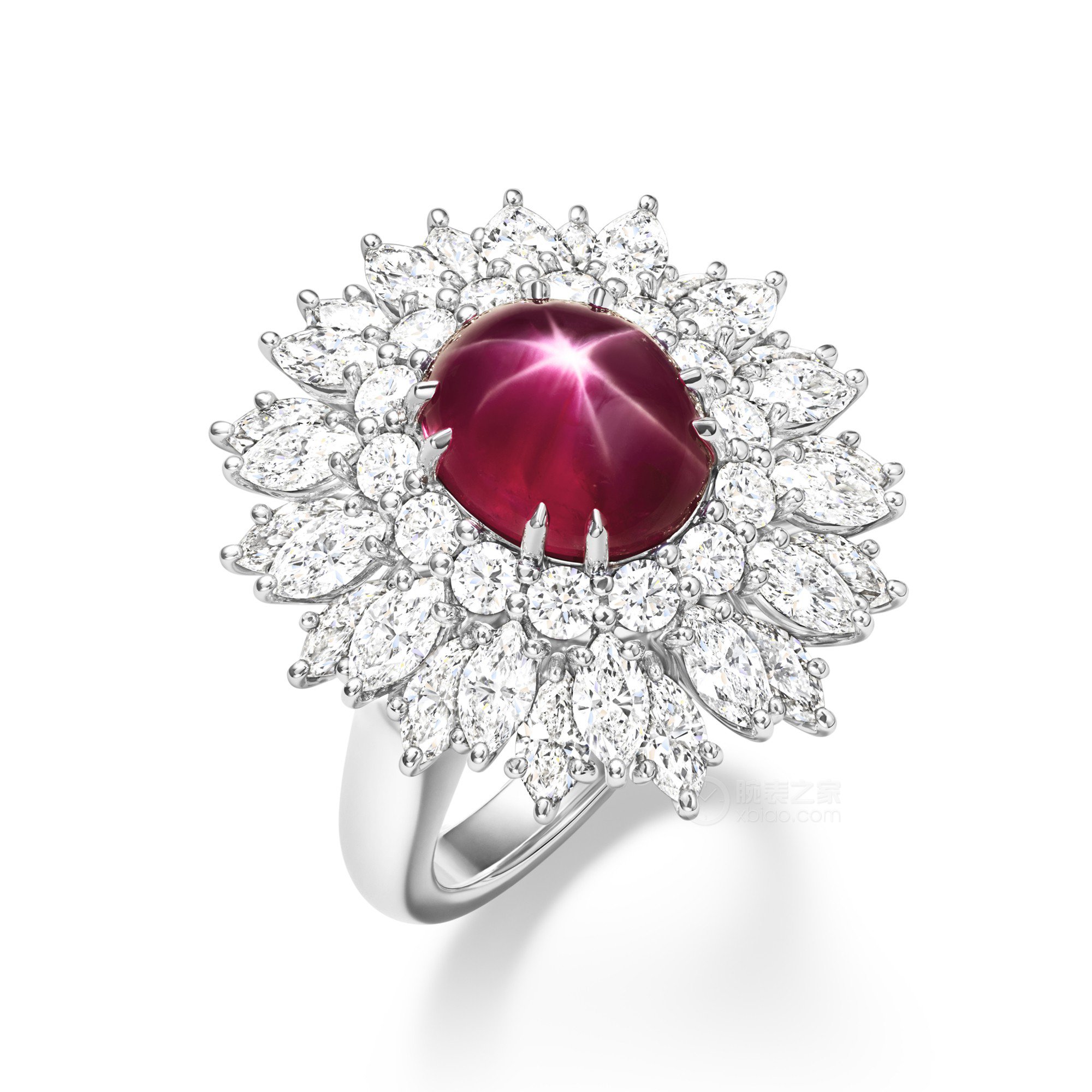 海瑞温斯顿MARVELOUS CREATIONS 高级珠宝星光红宝石戒指戒指