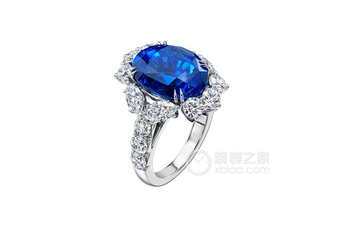 海瑞温斯顿INCREDIBLES高级珠宝系列经典风格蓝宝石钻石戒指戒指