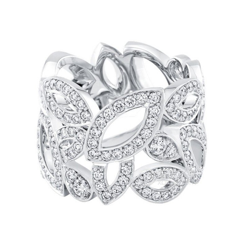 海瑞温斯顿LILY CLUSTER珠宝系列 Lily Cluster宽版钻石戒指戒指