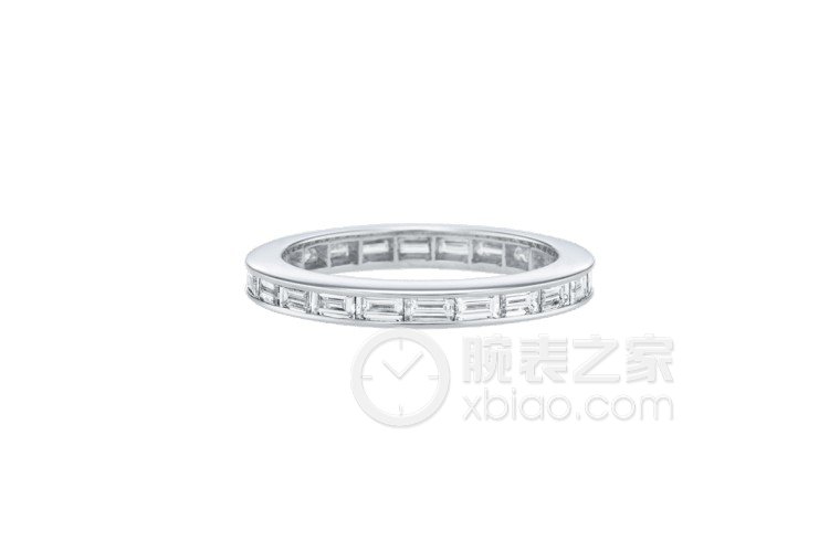 海瑞温斯顿嵌镶长形切工钻石线戒(23颗钻)戒指