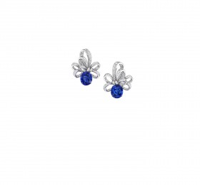 格拉夫INSPIRED BY TWOMBLY蓝宝石和钻石耳环官方图