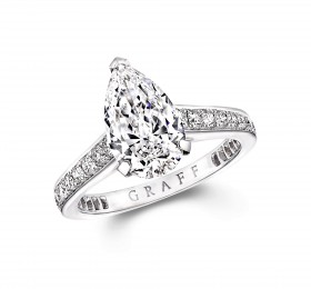 格拉夫 Flame镶嵌设计梨形钻石戒指 戒指