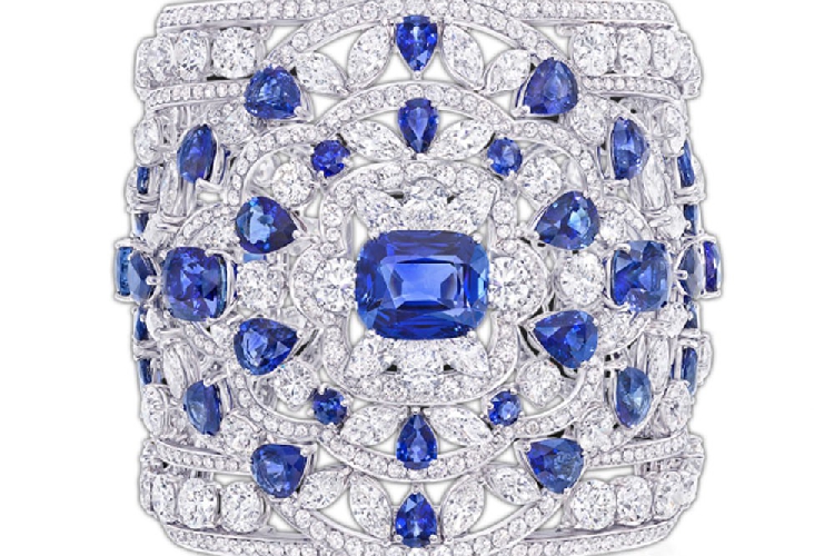 格拉夫蓝宝石和钻石手镯