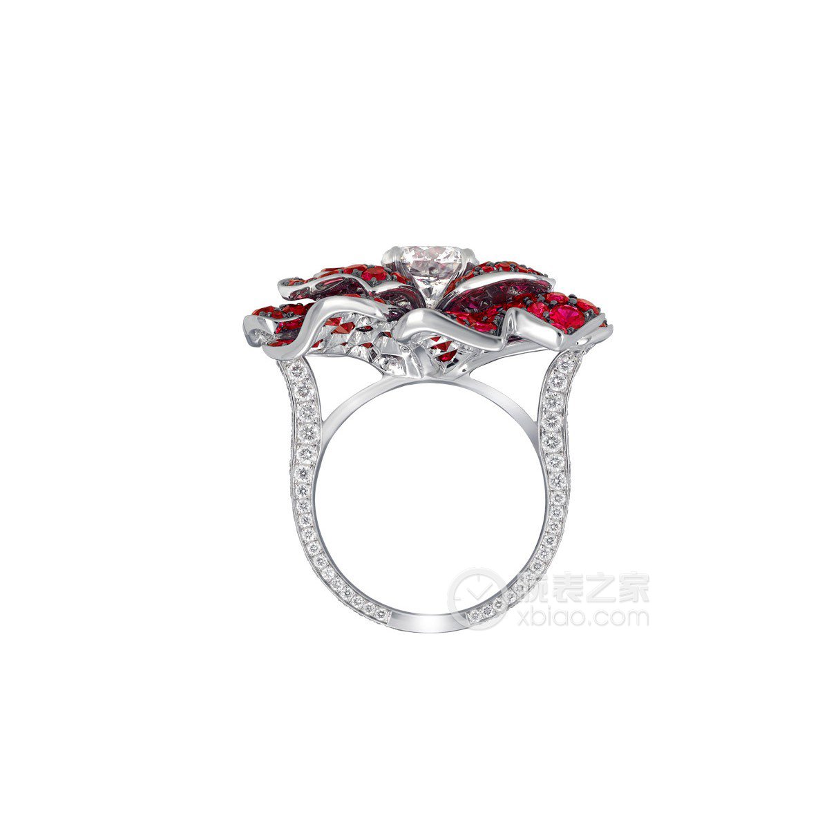 格拉夫红宝石钻石花朵戒指戒指