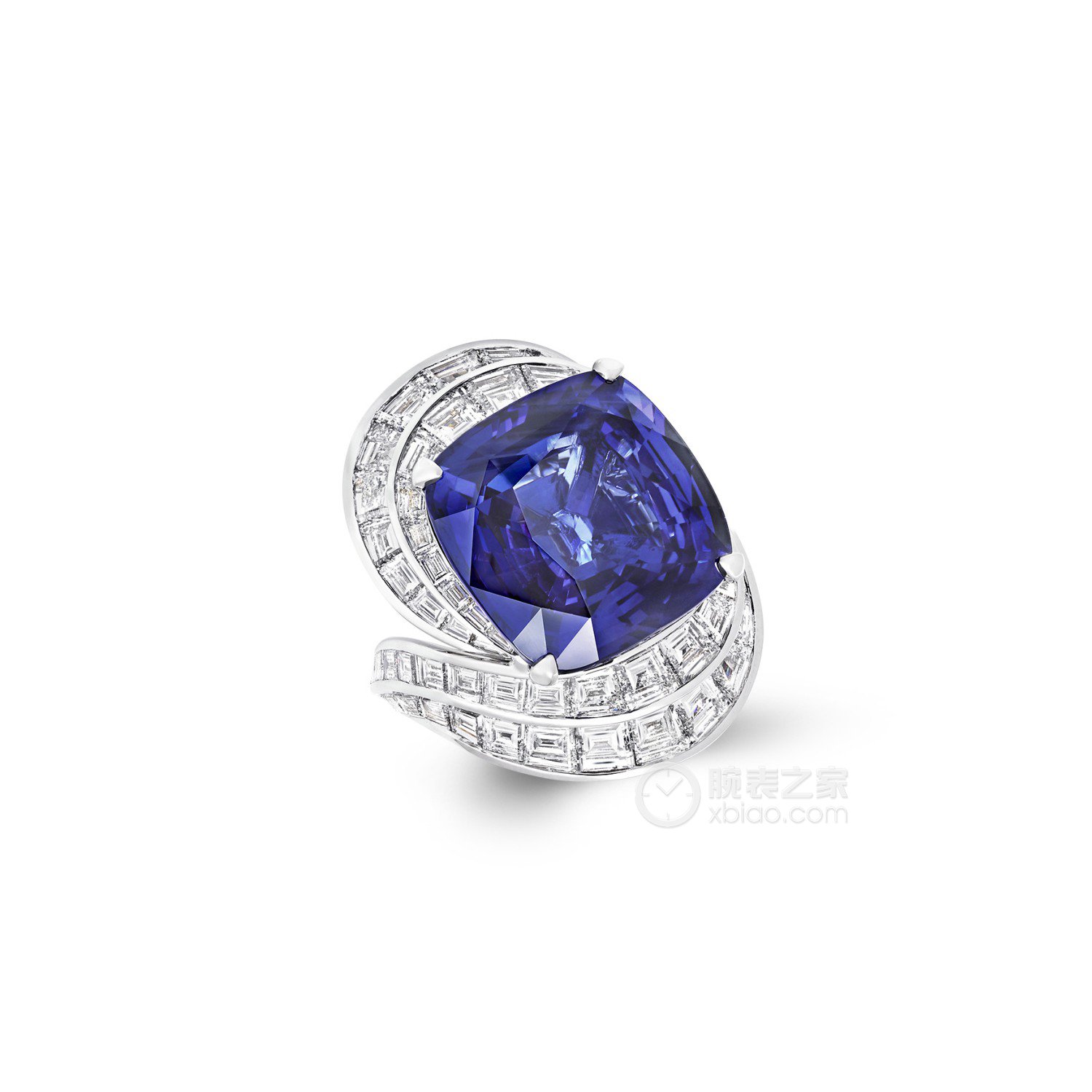 格拉夫蓝宝石和钻石戒指戒指