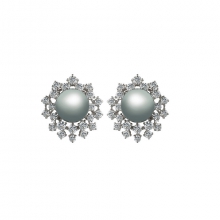 玳美雅珍珠鉆石耳飾