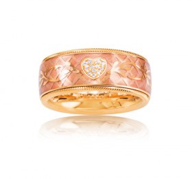 华洛芙 周年纪念指环“玫瑰璀璨之心” 戒指