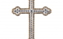 谢瑞麟Cross“命运之吻”系列 18K黄金及白色黄金配镶白色钻石吊坠(Cross“命运之吻”系列18K黄金及白色黄金配镶白色钻石吊坠Cross“命运之吻”系列18K黄金及白色黄金配镶白色钻石吊坠)吊坠