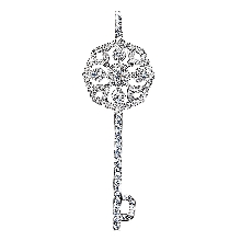 谢瑞麟Key“心之钥匙”系列 18K白色黄金配镶白色钻石吊坠