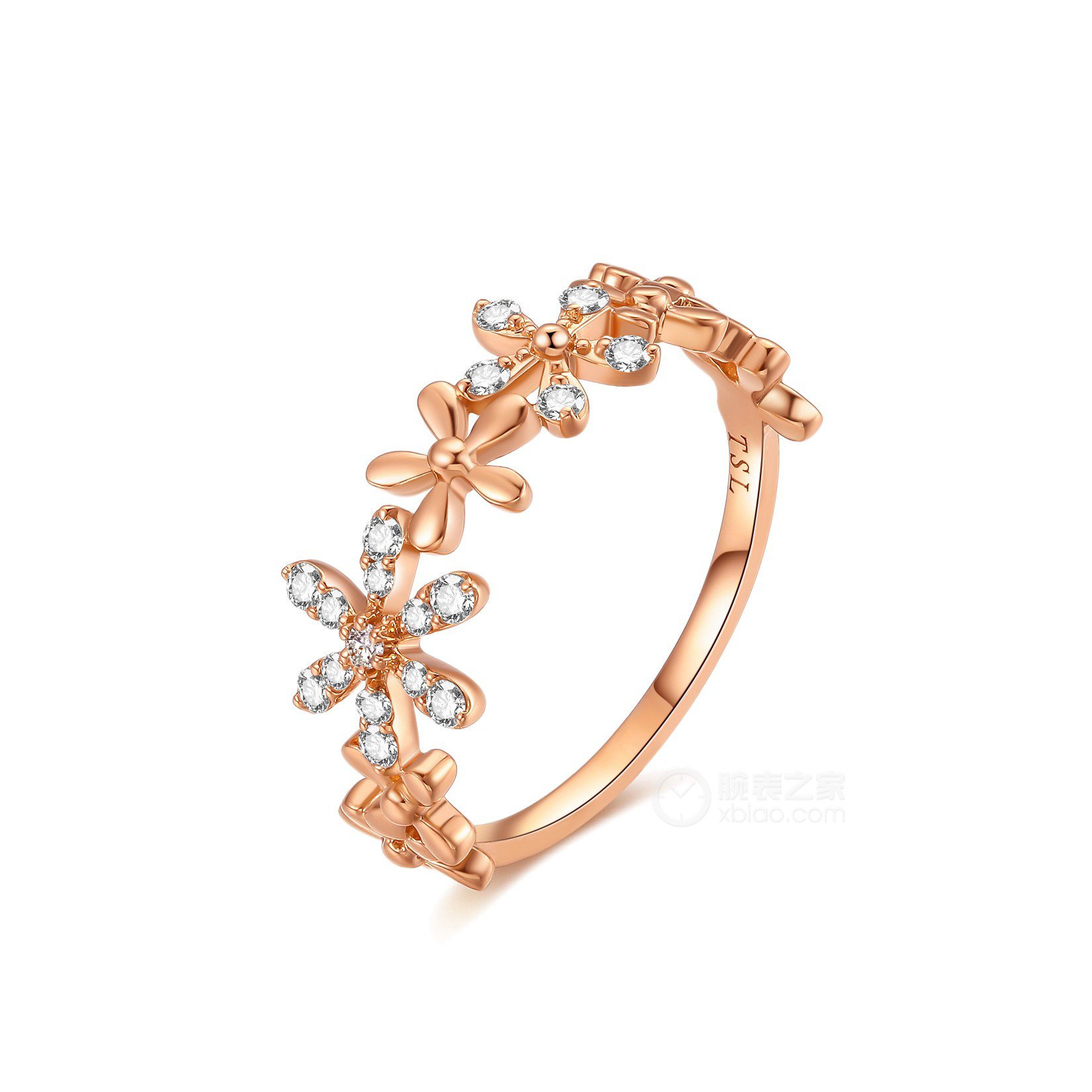 谢瑞麟18K玫瑰金镶嵌钻石系列戒指戒指