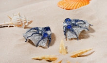 CINDY CHAO海洋系列蓝宝石贝壳耳环