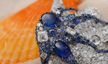 CINDY CHAO海洋系列藍寶石貝殼耳環