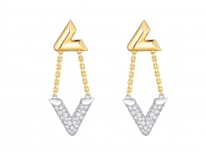 Louis Vuitton Star blossom necklace, white gold, diamonds (Q93797)