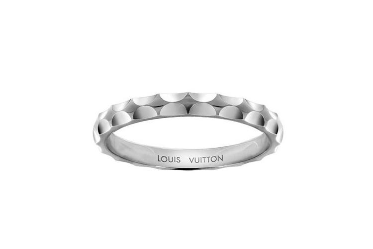 Shop Louis Vuitton Empreinte ear studs, white gold (Q96580) by