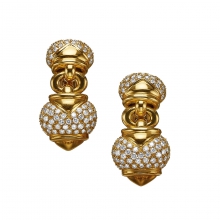 宝格丽古董珠宝系列黄金钻石耳环