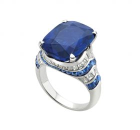 宝格丽蓝宝石钻石戒指 戒指