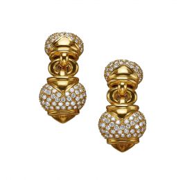 宝格丽古董珠宝系列黄金钻石耳环耳饰