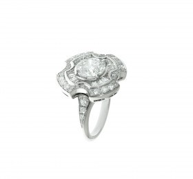 宝格丽白色18K金镶钻石戒指戒指