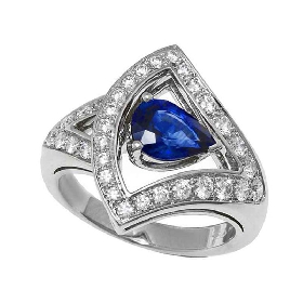 宝格丽DIVAS' DREAM DIVAS’DREAM高级珠宝系列铂金镶钻戒指