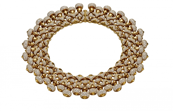 宝格丽古董珠宝系列黄金钻石项链