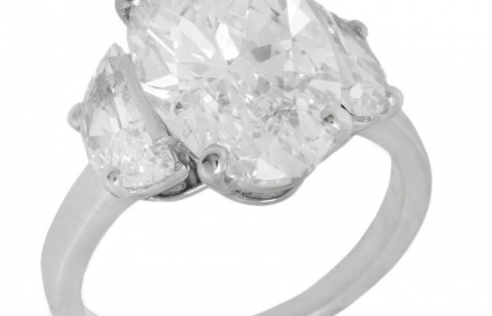 宝格丽高级珠宝系列铂金钻石戒指