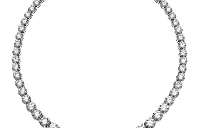宝格丽白色18K金镶钻石项链