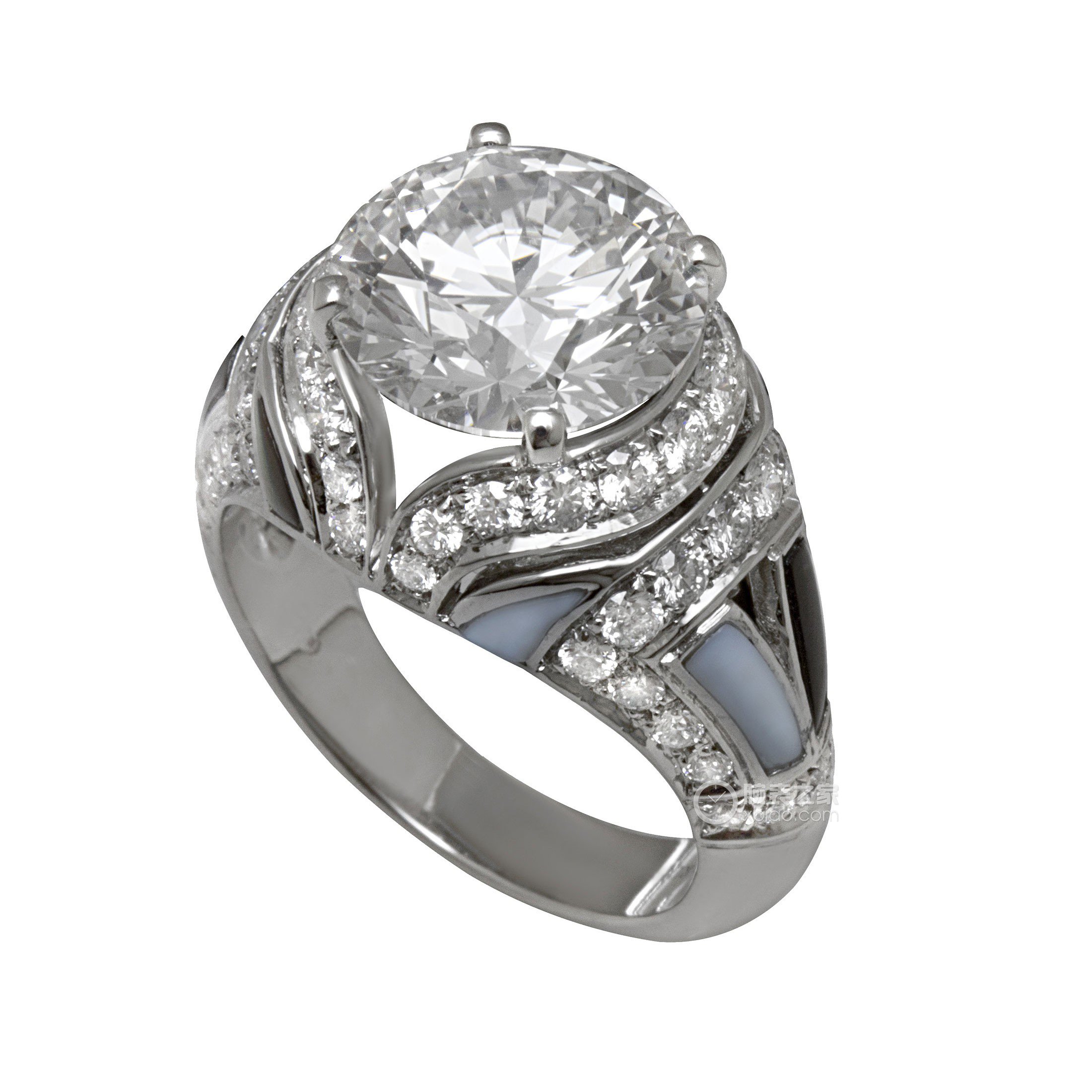 宝格丽DIVAS' DREAM铂金镶珍珠母贝、钻石戒指戒指