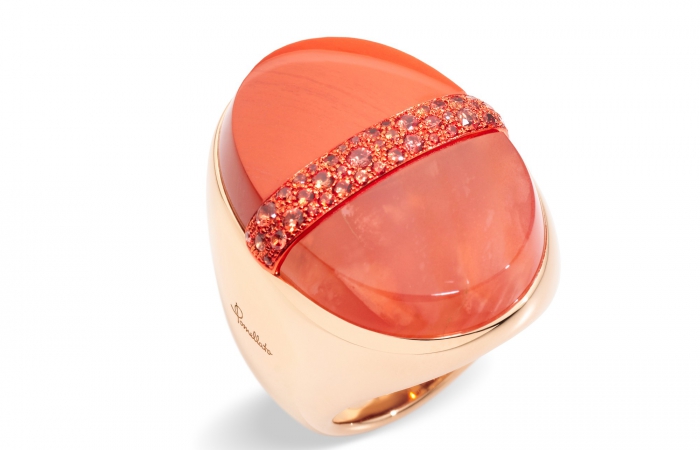 宝曼兰朵ARMONIE MINERALI系列Orange du Maroc戒指