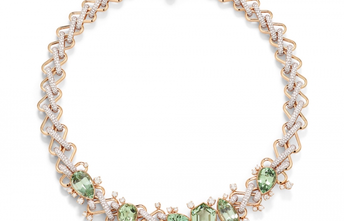 宝曼兰朵COLLEZIONE 1967 RIVIÈRE ZIGZAG GREEN TOURMALINE项链